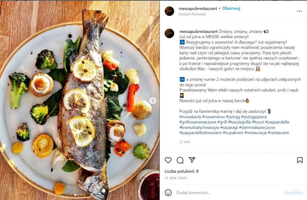 Instagram to świetne miejsce dla gastronomii.
